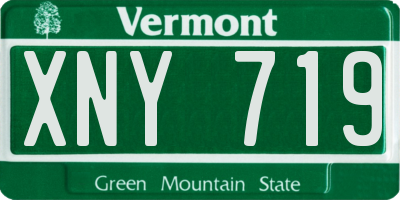 VT license plate XNY719