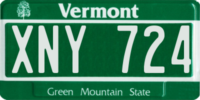 VT license plate XNY724