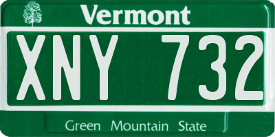 VT license plate XNY732