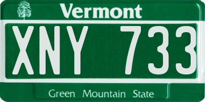 VT license plate XNY733