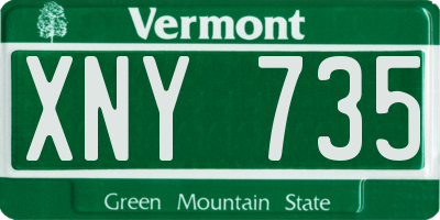 VT license plate XNY735
