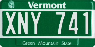 VT license plate XNY741