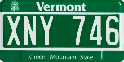 VT license plate XNY746