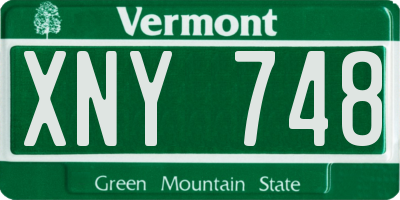 VT license plate XNY748