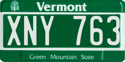 VT license plate XNY763