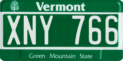 VT license plate XNY766