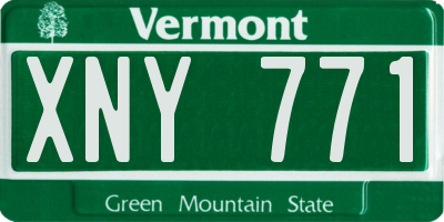 VT license plate XNY771