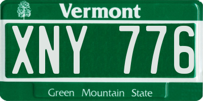 VT license plate XNY776