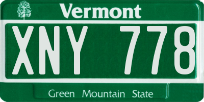 VT license plate XNY778