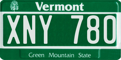 VT license plate XNY780