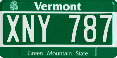 VT license plate XNY787