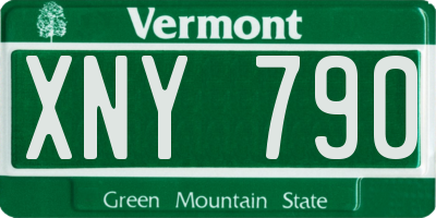 VT license plate XNY790