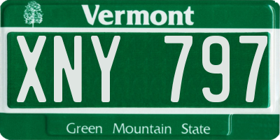 VT license plate XNY797
