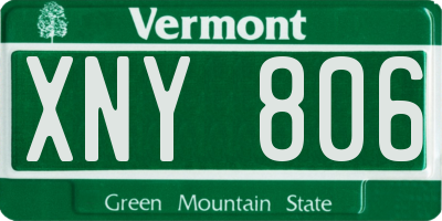 VT license plate XNY806