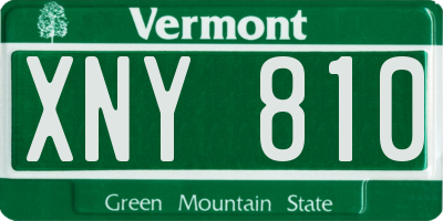 VT license plate XNY810