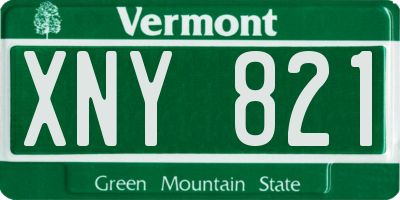 VT license plate XNY821