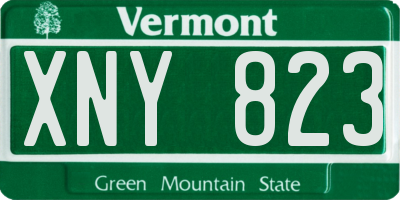 VT license plate XNY823