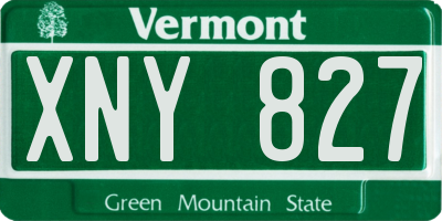 VT license plate XNY827
