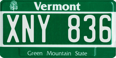 VT license plate XNY836