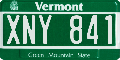 VT license plate XNY841