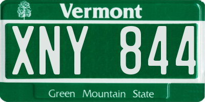 VT license plate XNY844