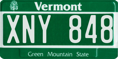 VT license plate XNY848