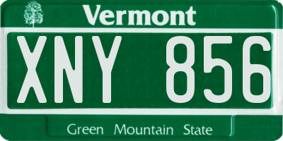 VT license plate XNY856