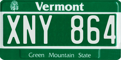 VT license plate XNY864
