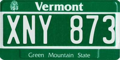 VT license plate XNY873