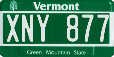 VT license plate XNY877