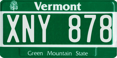 VT license plate XNY878