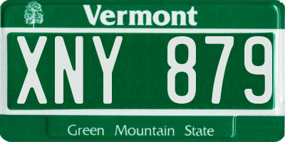 VT license plate XNY879