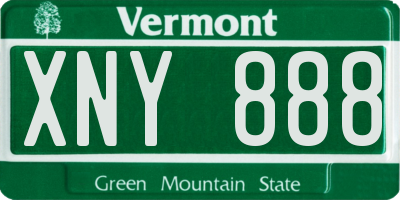 VT license plate XNY888
