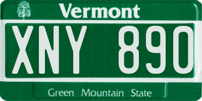 VT license plate XNY890