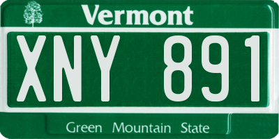 VT license plate XNY891