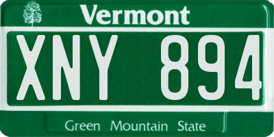 VT license plate XNY894