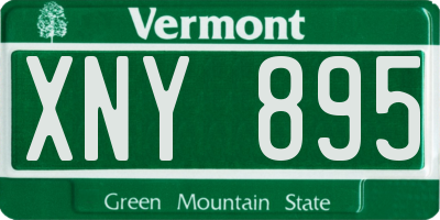 VT license plate XNY895