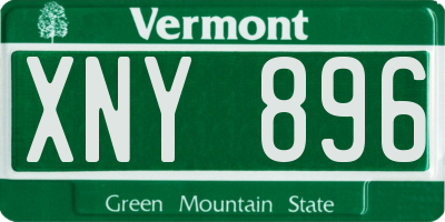 VT license plate XNY896