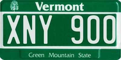 VT license plate XNY900