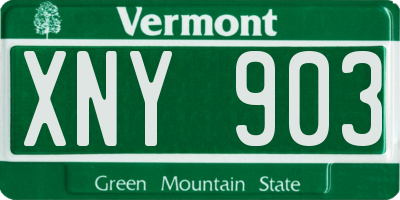VT license plate XNY903