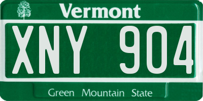 VT license plate XNY904