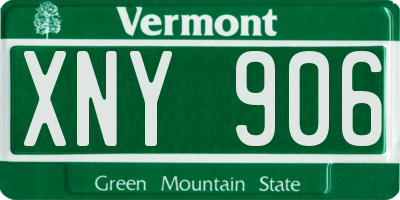 VT license plate XNY906