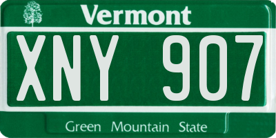 VT license plate XNY907
