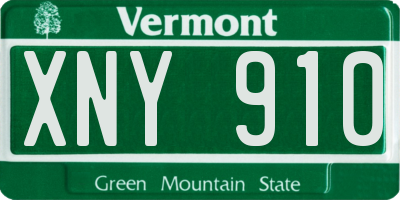 VT license plate XNY910