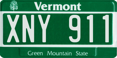 VT license plate XNY911