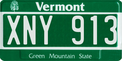 VT license plate XNY913