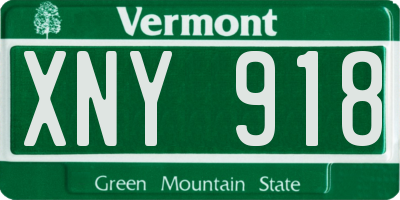 VT license plate XNY918