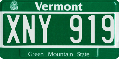 VT license plate XNY919