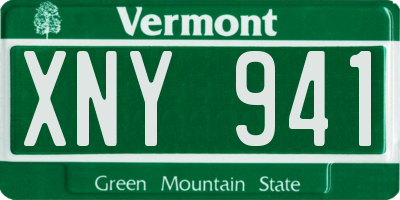 VT license plate XNY941