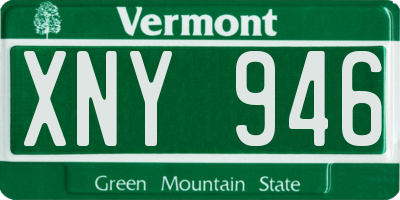 VT license plate XNY946